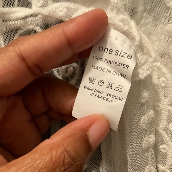 White Lace Kimono NWOT one size fits most - Picture 5 of 5